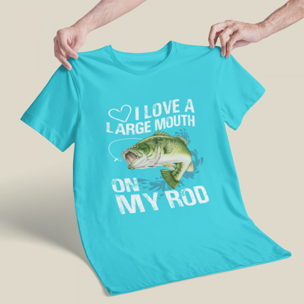 T-shirt "I love a large mouth"