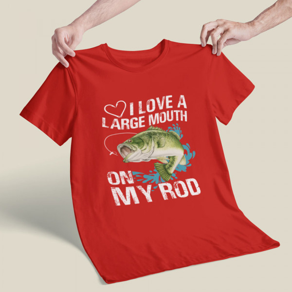 T-shirt "I love a large mouth"
