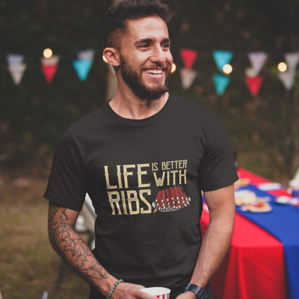 T-shirt "Life is better with ribs"