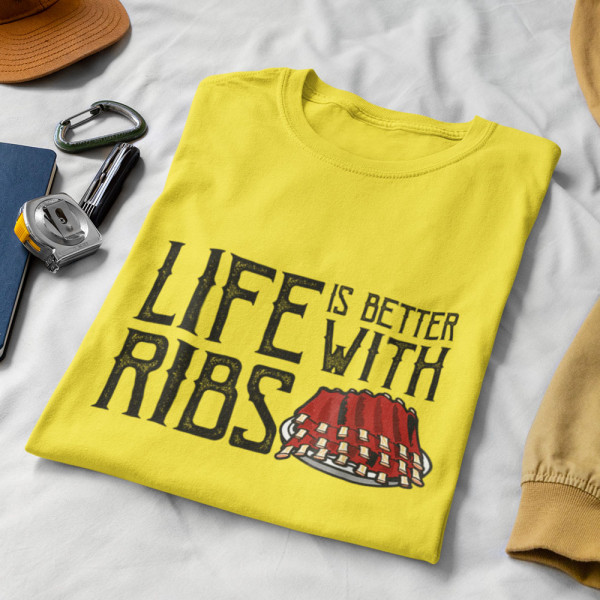 T-shirt "Life is better with ribs"