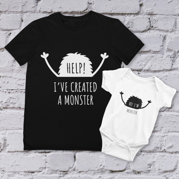 T-shirt set "I created a monster" T-shirt set "I created a monster"