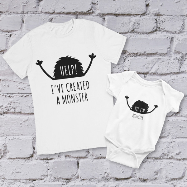 T-shirt set "I created a monster" T-shirt set "I created a monster"