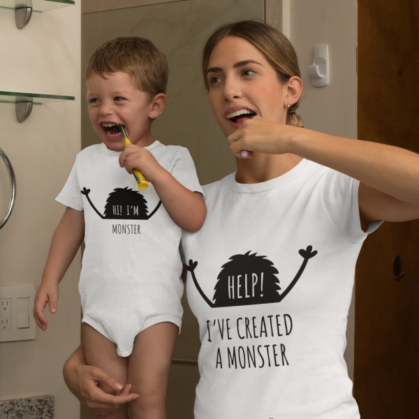 T-shirt set "I created a monster" T-shirt set "I created a monster"