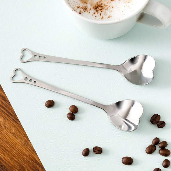 Heart-shaped spoons (2 pcs.) Heart-shaped spoons (2 pcs.)
