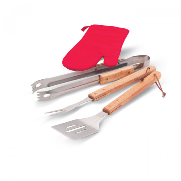 Grill tools with apron "MUNDA" Grill tools with apron "MUNDA"