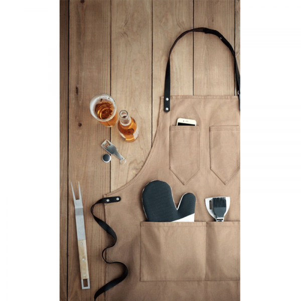 Premium Apron with Leather Elements "CHEF" Premium Apron with Leather Elements "CHEF"