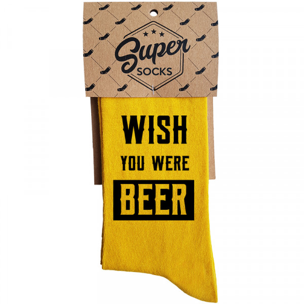 Socks "Wish you were beer"