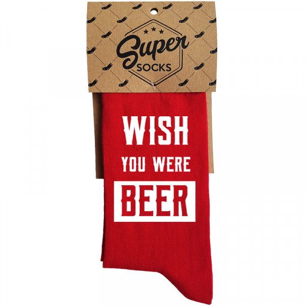 Socks "Wish you were beer"