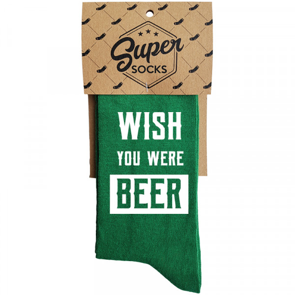 Socks "Wish you were beer"