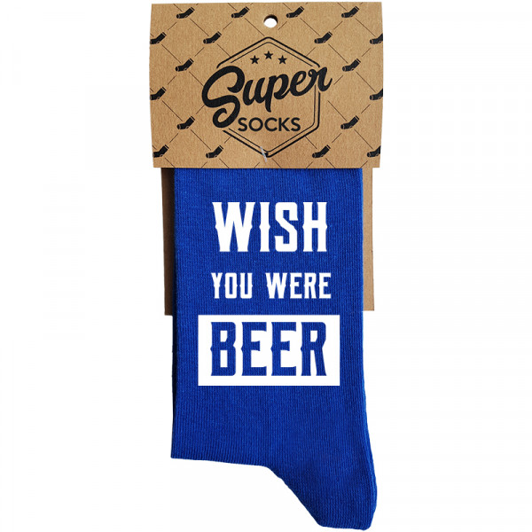 Socks "Wish you were beer"