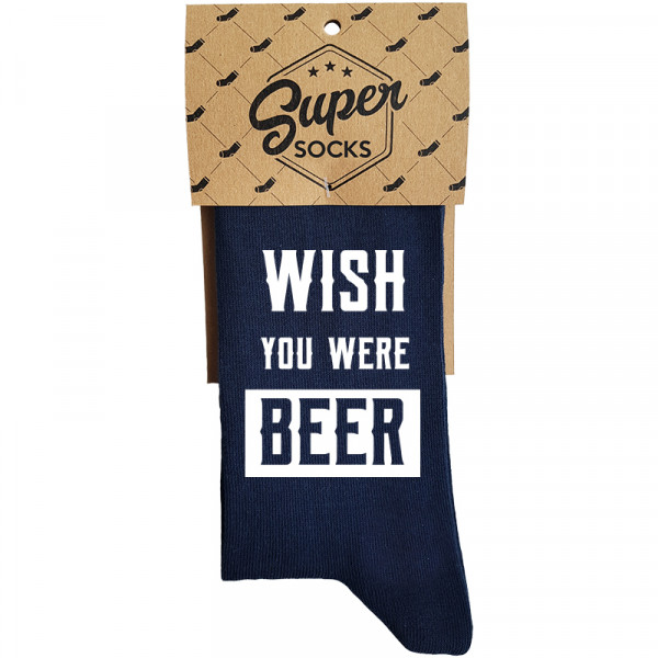 Socks "Wish you were beer"
