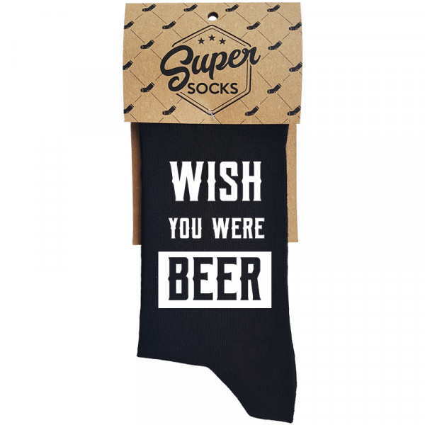 Socks "Wish you were beer"
