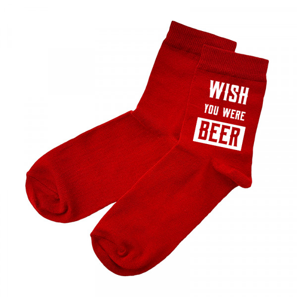 Socks "Wish you were beer"
