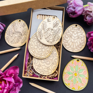 Wooden Easter Eggs "Color Yourself"