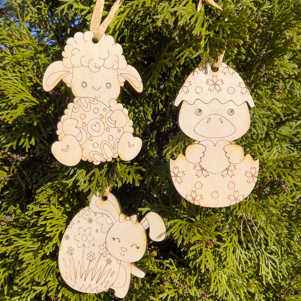 Wooden Easter Toys "Color Yourself" Wooden Easter Toys "Color Yourself"