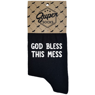 Women's socks „God bless this mess“