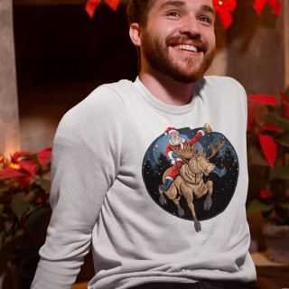 Sweatshirt "Santa riding to Christmas" (without hood)