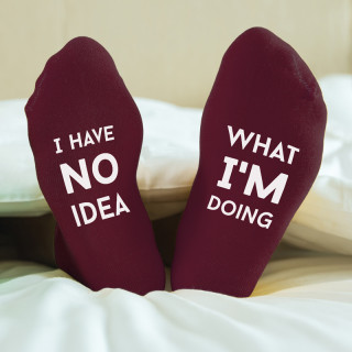 Women's socks with print on the soles "I have no idea what i'm doing"