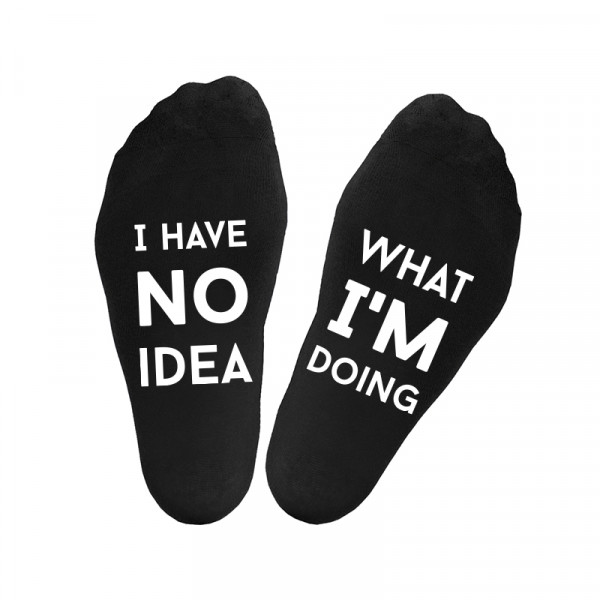 Women's socks with print on the soles "I have no idea what i'm doing" Women's socks with print on the soles "I have no idea what i'm doing"