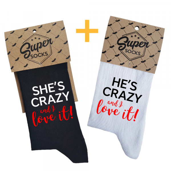 Couple's socks set "Crazy couple" Couple's socks set "Crazy couple"
