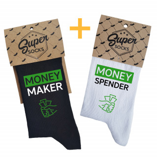 Couple's socks set "Money maker and spender"