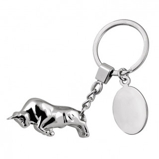 Keychain "Furious Bull" (with the option to engrave for an additional cost)