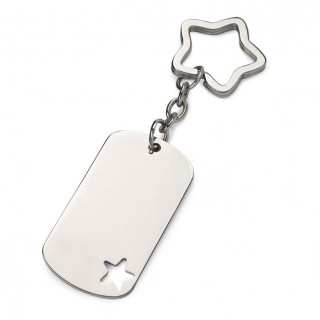 Keychain "Star on Plate" (with the option to engrave for an additional cost)