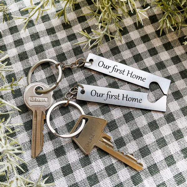 Keychain Set "Our First Home"