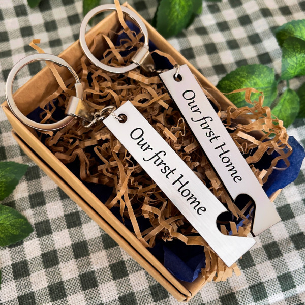 Keychain Set "Our First Home"