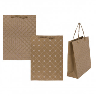 Kraft paper gift bag "Floral Ornament" (24x18x8cm)