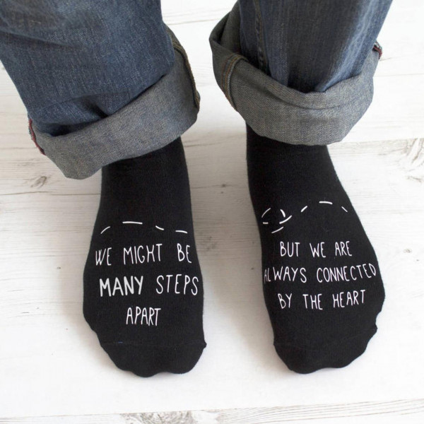 Socks "We are always connected by the heart" Socks "We are always connected by the heart"