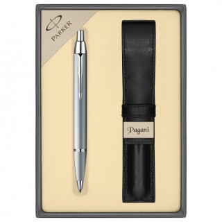 PARKER Pen "IM Silver" with Case and Gift Box