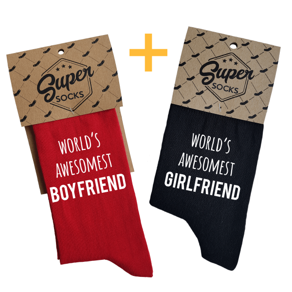 Couple's socks set "Awesomest Couple" Couple's socks set "Awesomest Couple"