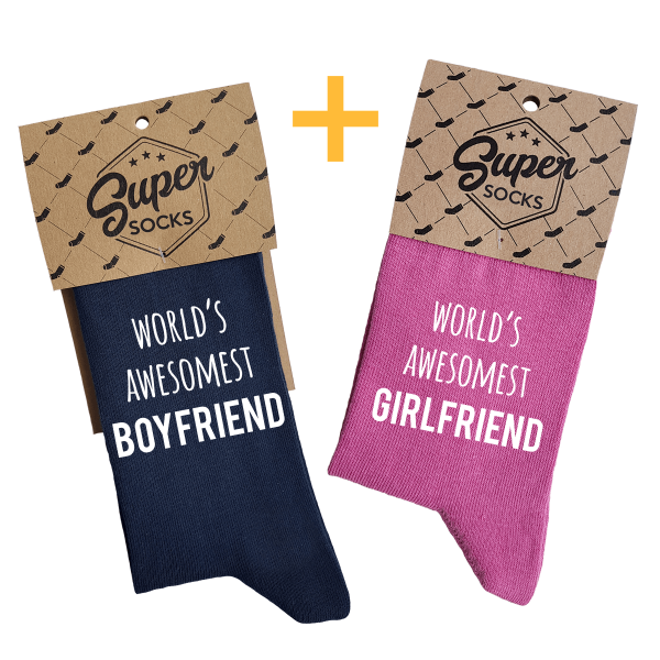 Couple's socks set "Awesomest Couple" Couple's socks set "Awesomest Couple"