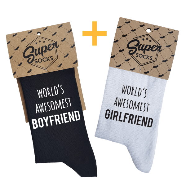 Couple's socks set "Awesomest Couple" Couple's socks set "Awesomest Couple"
