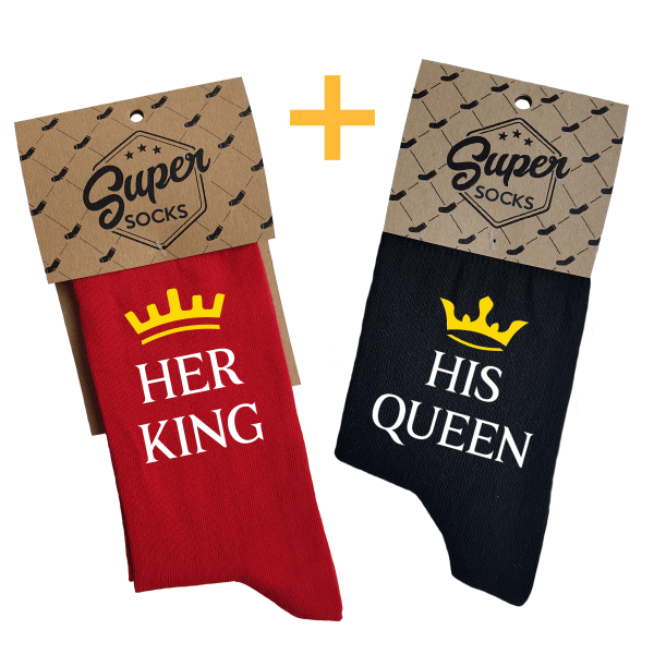 Couple's socks set "King & Queen" Couple's socks set "King & Queen"