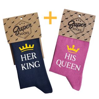 Couple's socks set "King & Queen"