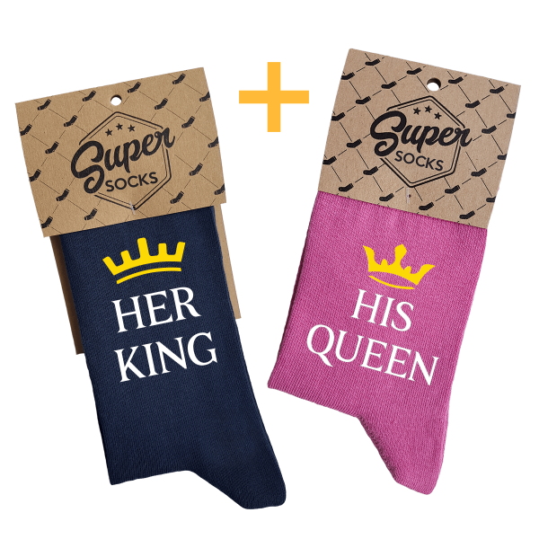 Couple's socks set "King & Queen" Couple's socks set "King & Queen"