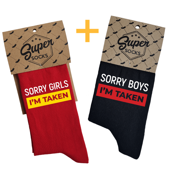 Couple's socks set "I am taken" Couple's socks set "I am taken"