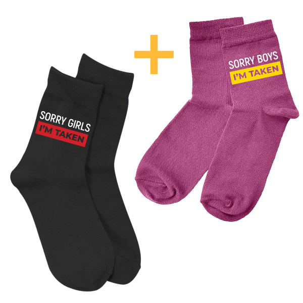 Couple's socks set "I am taken" Couple's socks set "I am taken"