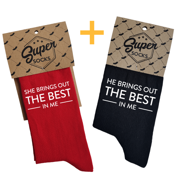 Couple's socks set "The best in me" Couple's socks set "The best in me"