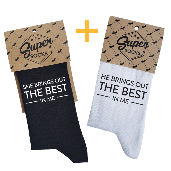 Couple's socks set "The best in me" Couple's socks set "The best in me"