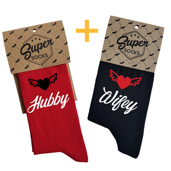 Couple's socks set "Wifey & Hubby" Couple's socks set "Wifey & Hubby"
