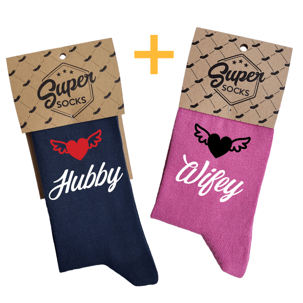 Couple's socks set "Wifey & Hubby" Couple's socks set "Wifey & Hubby"