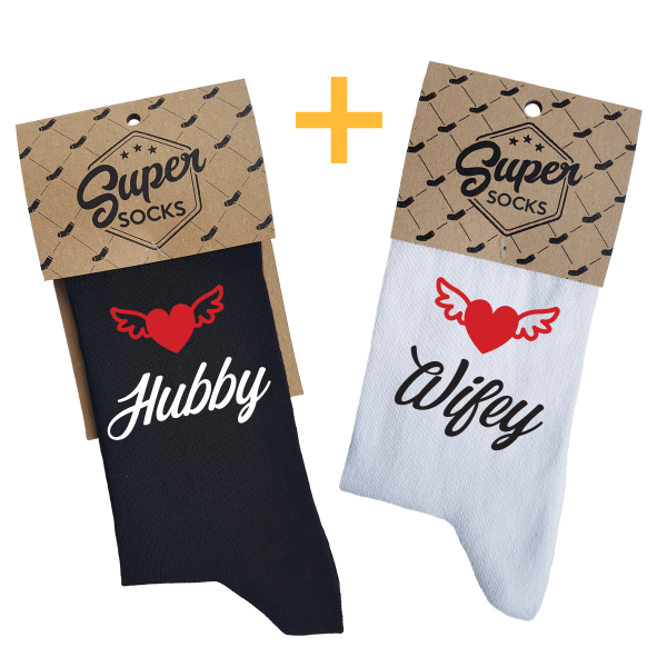 Couple's socks set "Wifey & Hubby" Couple's socks set "Wifey & Hubby"