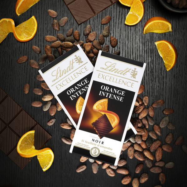 LINDT EXCELLENCE dark chocolate with oranges, 100g LINDT EXCELLENCE dark chocolate with oranges, 100g