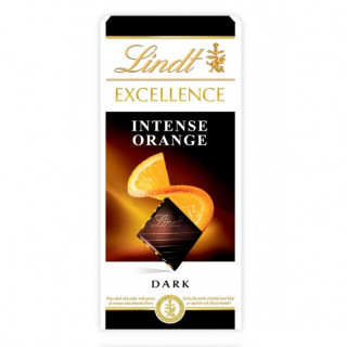 LINDT EXCELLENCE dark chocolate with oranges, 100g