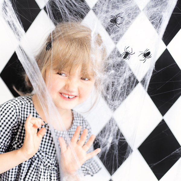 Spider Web with Spiders, White (60g.)