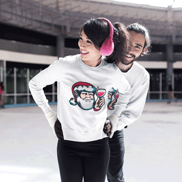 Sweatshirt set "Santa celebrates Christmas" (without hood) Sweatshirt set "Santa celebrates Christmas" (without hood)