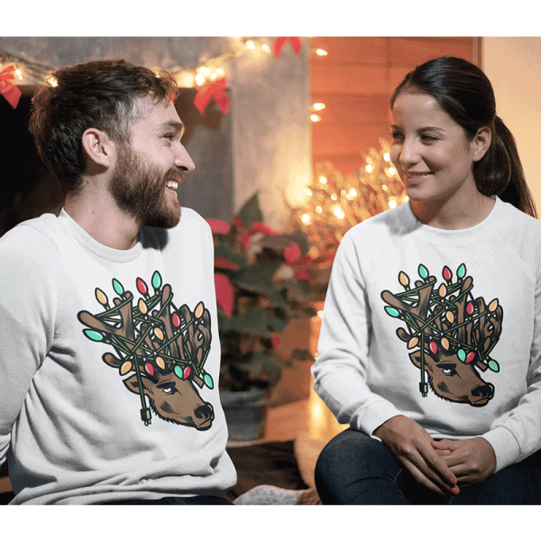 Sweatshirt set "Festive reindeers" (without hood)